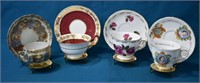 4 Vintage Tea Cups & Saucers