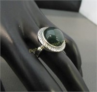 Ring: Size 7.25 Jade, Sterling Silver