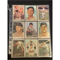 (45) 1957 Topps Baseball Cards Mixed Grade