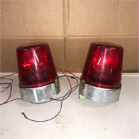 2 Tri-Lite Red Strobe Emergency Lights