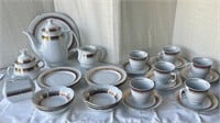 Vintage Porcelain Coffee Set Made in Poland