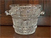 Bright Cut Glass Ice Bucket