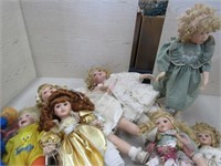 Box of Porcelain Dolls (7)