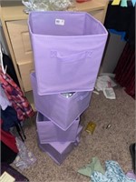 (4) Purple Canvas Organizers