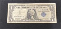 1957B $1 Blue Seal, Silver Certificate