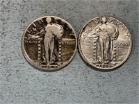 1929 and 1930 Standing Liberty quarters