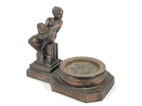 Metal Stand / Base w Seated Female Nude, Tray