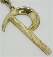 Vintage PAKULA Signed “P” Pendant Necklace