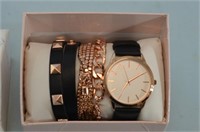 Matching Watch and Bracelet Set in Box