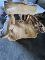 Log Furniture Log Chair H-40" x Seat w-24"