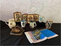 DECORATIVE, CUPS, STEIN, BRONZE BABY SHOES