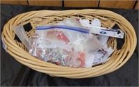 BASKET OF ASSORTED TAGGING ITEMS