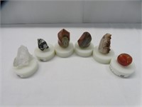 6 ASSORTED STONES ON STAND *SEE BELOW*