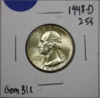 1948-D Washington Quarter Gem BU