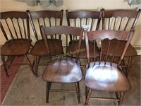 (6) Wooden chairs