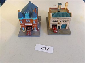 (2) Danbury Mint Fire House Figurines