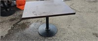 22 tables left by customer outside under tarp