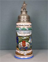 1909 German Regimental Lithophane Beer Stein