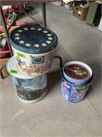 Decorated tins