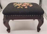 Small foot stool with needle point top.