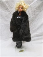 BARBIE DOLL WITH NATURAL RANCH MINK JACKET
