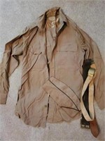 Military Officers Shirt Hat and Belts