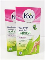 Veet: Wax Strips for Legs&Body (x2 Boxes)