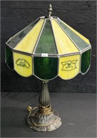 John Deere Slag Glass Advertising Lamp.