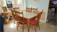 Vintage tile top table w/ 6 chairs