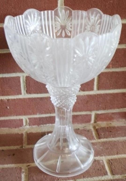 Glass Compote - 14" tall