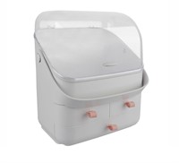 Cosmetic Storage Box with Lid and Handle