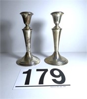 [F] Pair of Weighted Gorham Sterling Candlesticks