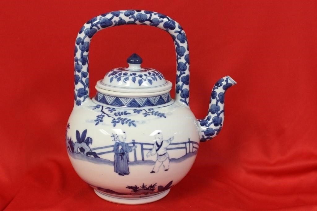 A Blue and White Chinese Teapot