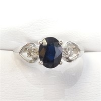 10K  Natural Sapphire(1.05ct) 6 Diamonds