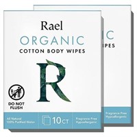 Rael Organic Cotton Body Wipes - Unscented, Organi