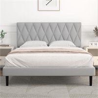 IYEE NATURE Queen Bed Upholstered Platform
