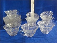 Cambridge Rosepoint cups and saucers