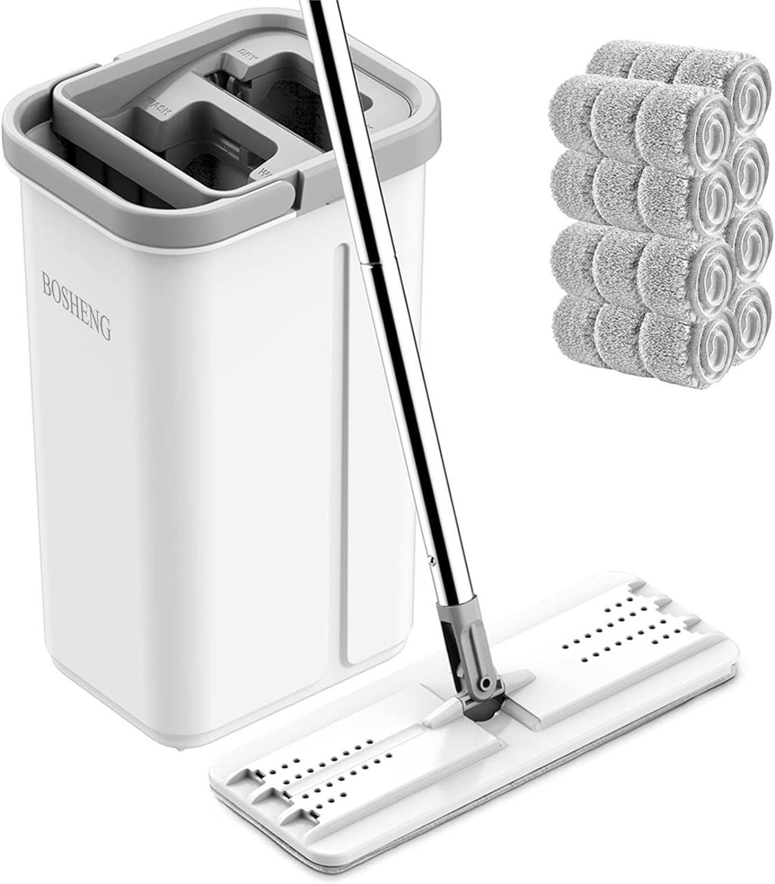 BOSHENG Mop and Bucket with Set, Hands Free