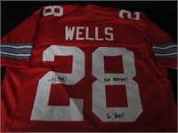 OHIO STATE CHRIS BEANIE WELLS SIGNED JERSEY JSA