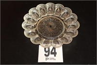 Pressed Glass Egg Plate 9"