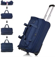 Hanke 20 Inch Carry On Luggage Blue Suitcase