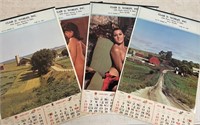 lot of 4 Clair D. Worley Calendars,1974,1975