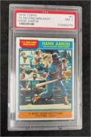 1976 Topps Hank Aaron, Record Breaker #1 PSA 7