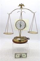 SESSIONS UNITED SCALES OF JUSTICE CLOCK