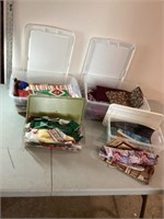 Clear totes with lids sewing material