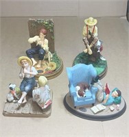 (4) NORMAN ROCKWELL FIGURINES