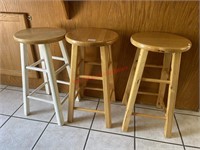 Three bar stools  (living room)