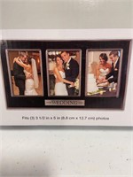 Wedding Picture Frame; holds 3 pictures