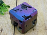 RAINBOW TITANIUM CUBE ROCK STONE LAPIDARY SPECIMEN