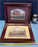 2-framed maritime prints 14x10in see pics